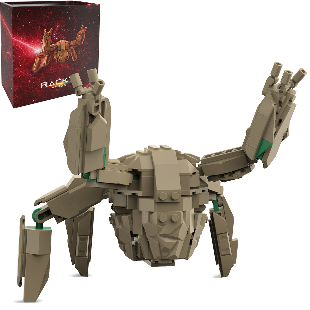 AMAZE Rocky Sci-Fi Alien Collectible Figurine Building Set